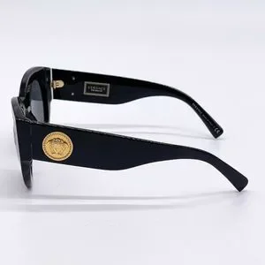 New Versace 51mm Black Women\'s Gold Emblem Sunglasses Versace VE4438B GB1/87 Sunglasses Women main image 3